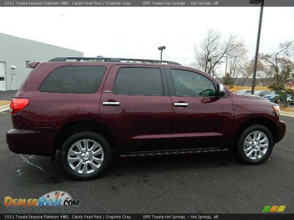 2011 Toyota Sequoia Platinum 4WD Cassis Pearl Red / Graphite Gray Photo #3