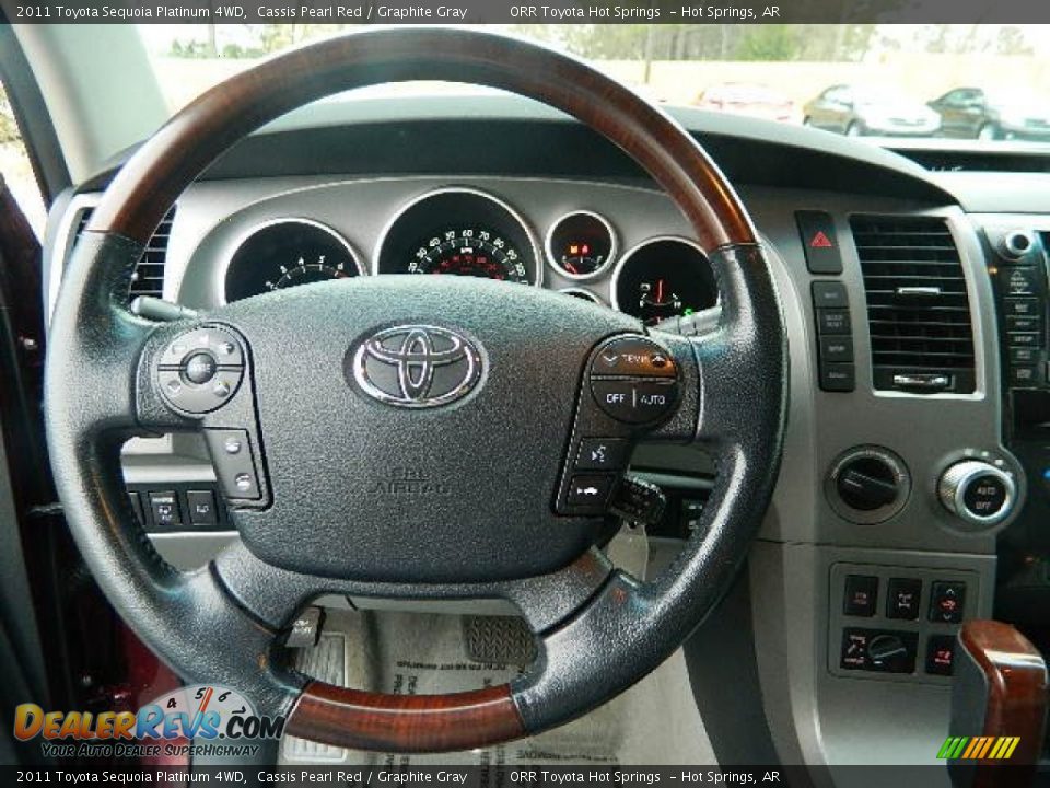 2011 Toyota Sequoia Platinum 4WD Cassis Pearl Red / Graphite Gray Photo #4