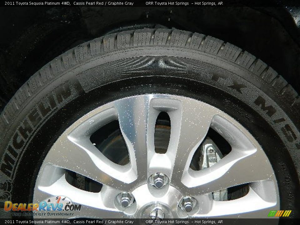 2011 Toyota Sequoia Platinum 4WD Cassis Pearl Red / Graphite Gray Photo #9