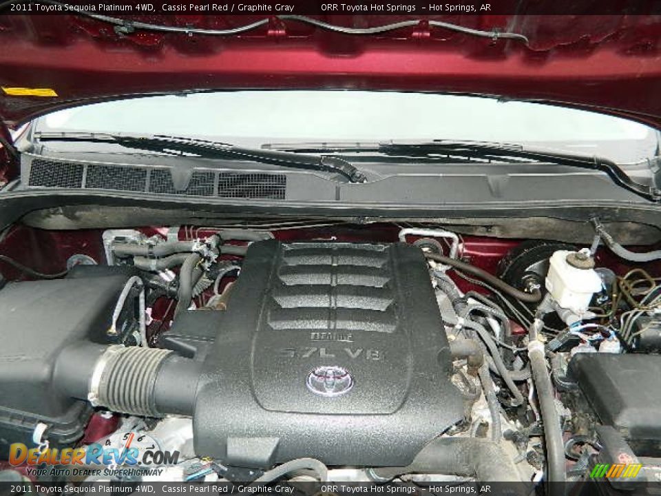 2011 Toyota Sequoia Platinum 4WD Cassis Pearl Red / Graphite Gray Photo #11
