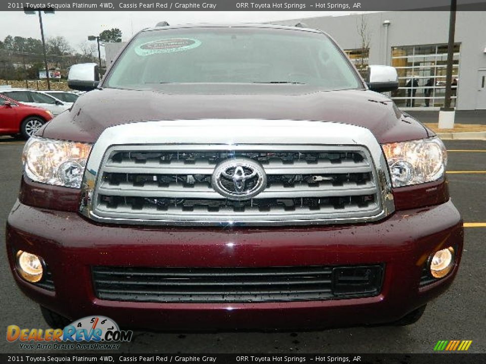 2011 Toyota Sequoia Platinum 4WD Cassis Pearl Red / Graphite Gray Photo #12