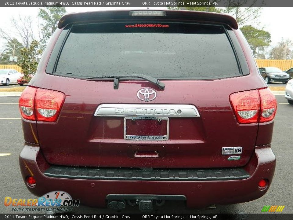 2011 Toyota Sequoia Platinum 4WD Cassis Pearl Red / Graphite Gray Photo #13