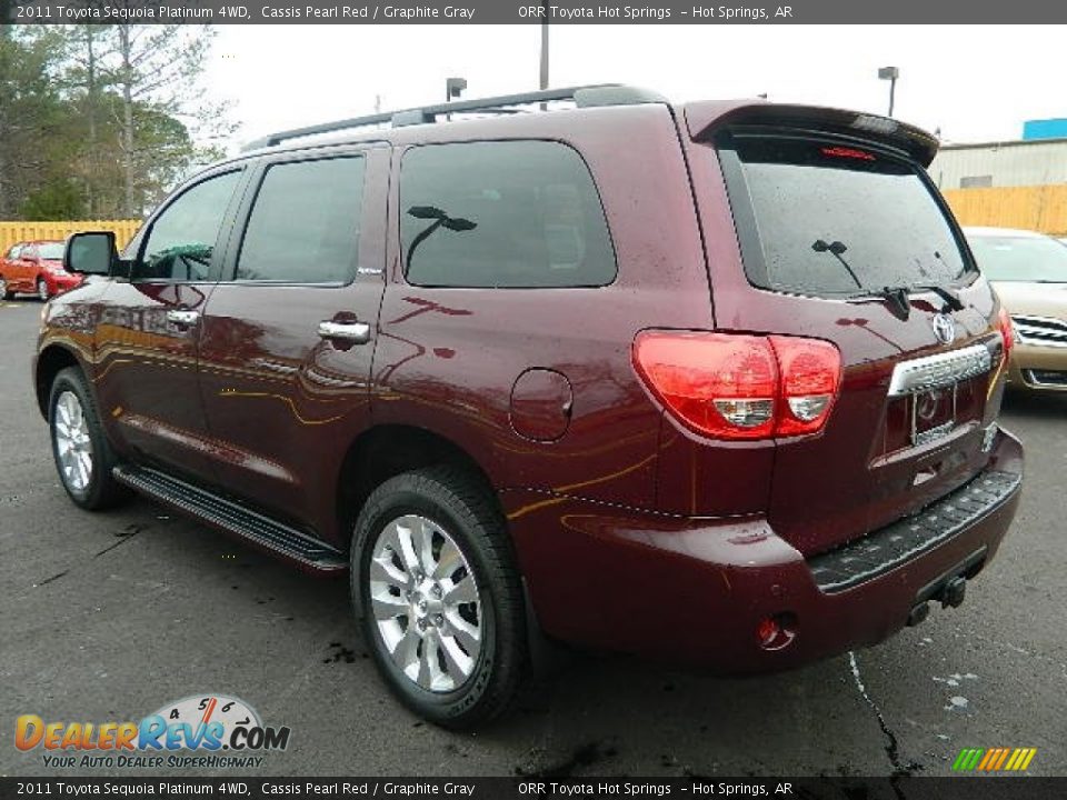 2011 Toyota Sequoia Platinum 4WD Cassis Pearl Red / Graphite Gray Photo #14