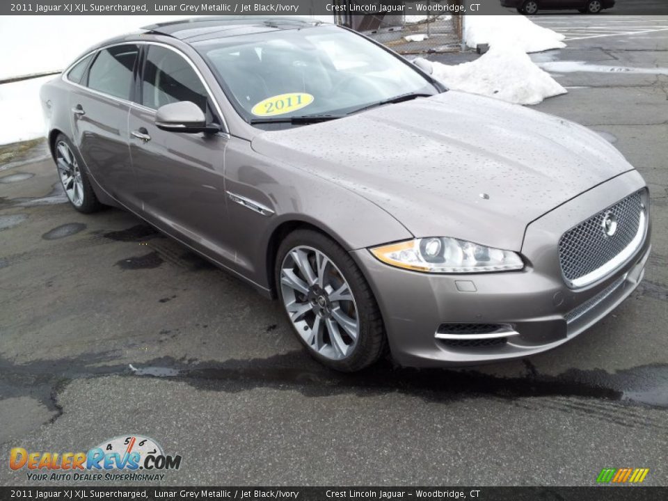 2011 Jaguar XJ XJL Supercharged Lunar Grey Metallic / Jet Black/Ivory Photo #1
