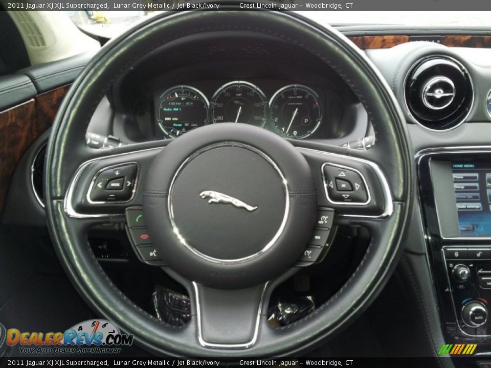 2011 Jaguar XJ XJL Supercharged Steering Wheel Photo #5