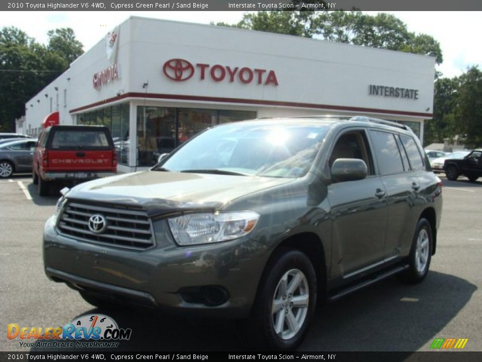 2010 Toyota Highlander V6 4WD Cypress Green Pearl / Sand Beige Photo #1