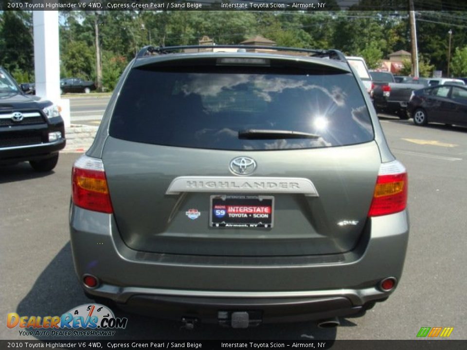 2010 Toyota Highlander V6 4WD Cypress Green Pearl / Sand Beige Photo #5