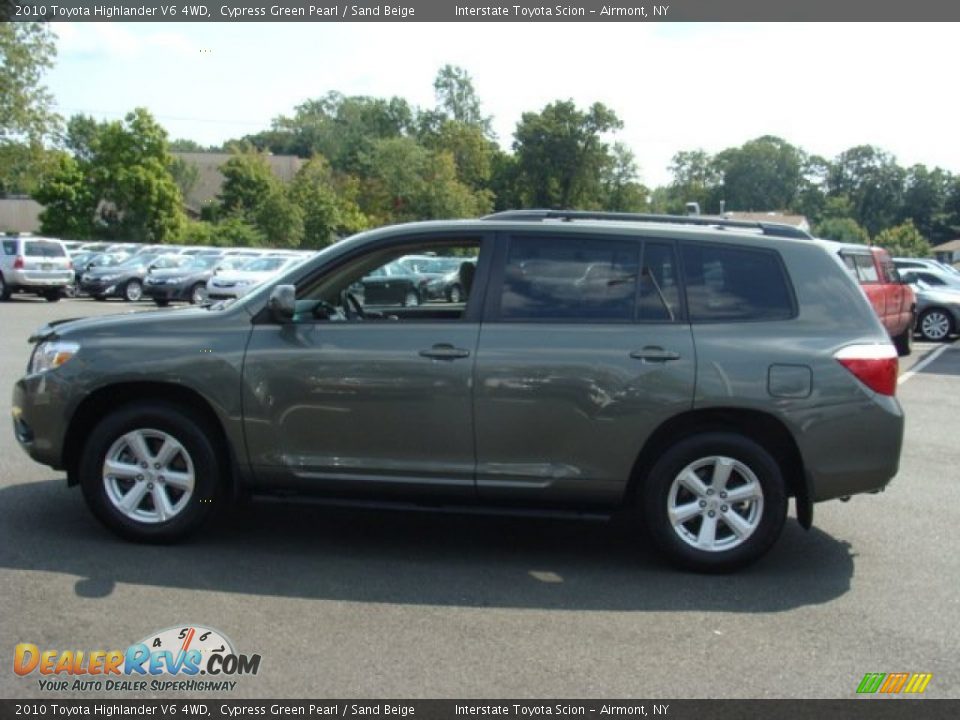 2010 Toyota Highlander V6 4WD Cypress Green Pearl / Sand Beige Photo #7