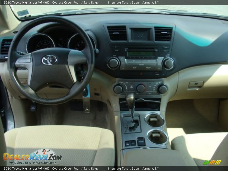 2010 Toyota Highlander V6 4WD Cypress Green Pearl / Sand Beige Photo #13