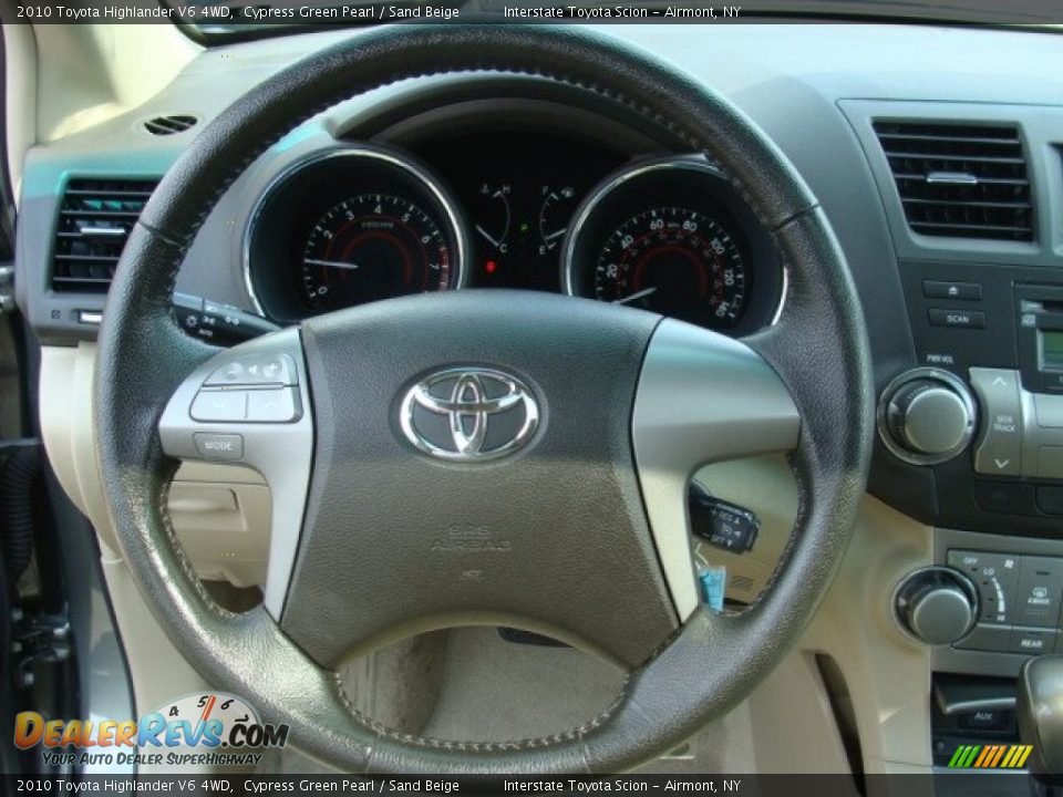 2010 Toyota Highlander V6 4WD Cypress Green Pearl / Sand Beige Photo #14