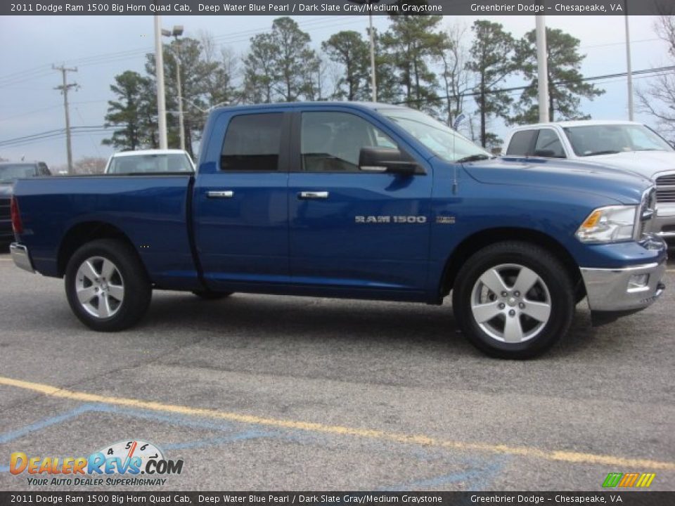 2011 Dodge Ram 1500 Big Horn Quad Cab Deep Water Blue Pearl / Dark Slate Gray/Medium Graystone Photo #7