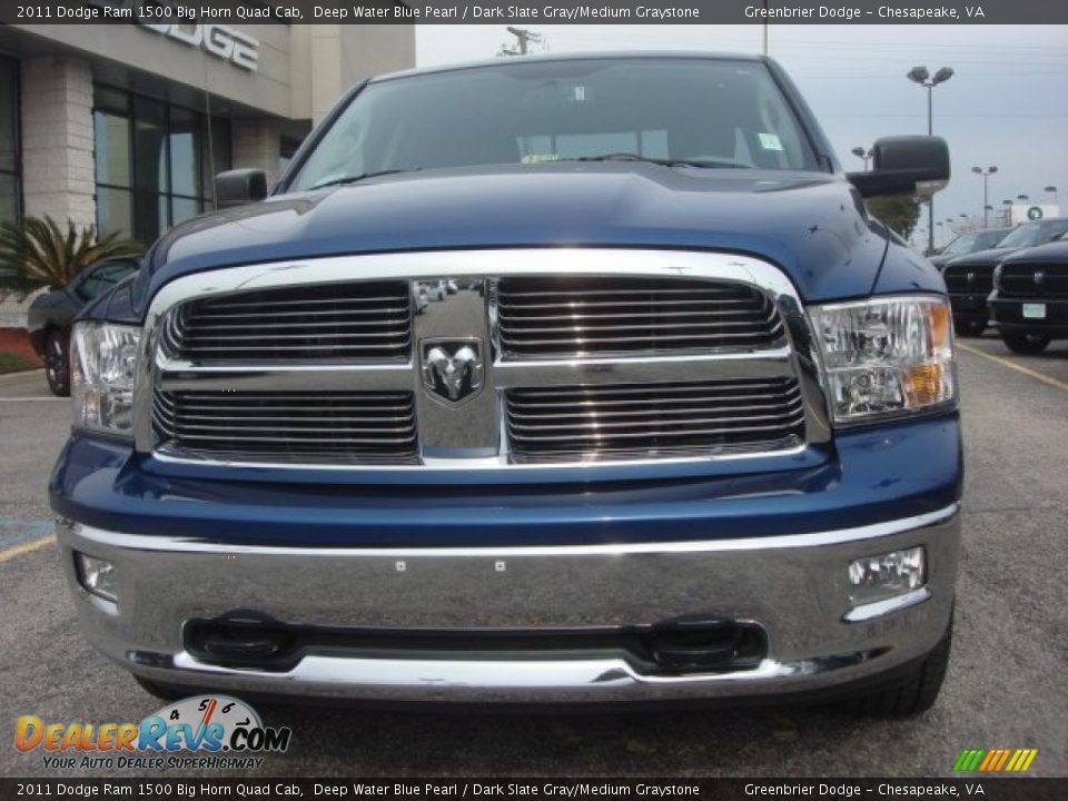 2011 Dodge Ram 1500 Big Horn Quad Cab Deep Water Blue Pearl / Dark Slate Gray/Medium Graystone Photo #9