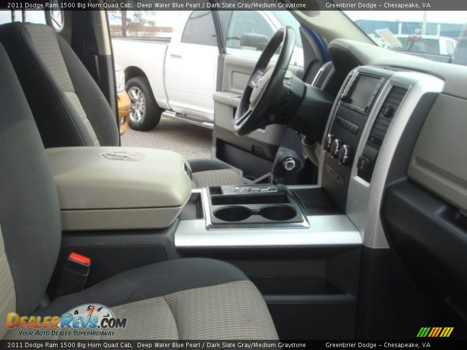 2011 Dodge Ram 1500 Big Horn Quad Cab Deep Water Blue Pearl / Dark Slate Gray/Medium Graystone Photo #15