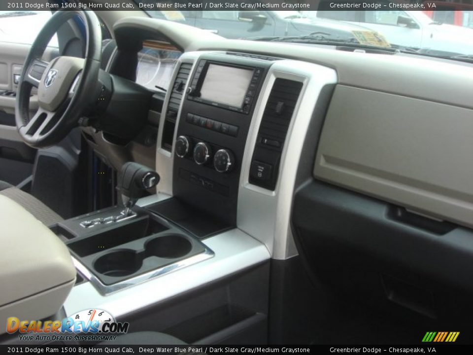 2011 Dodge Ram 1500 Big Horn Quad Cab Deep Water Blue Pearl / Dark Slate Gray/Medium Graystone Photo #16
