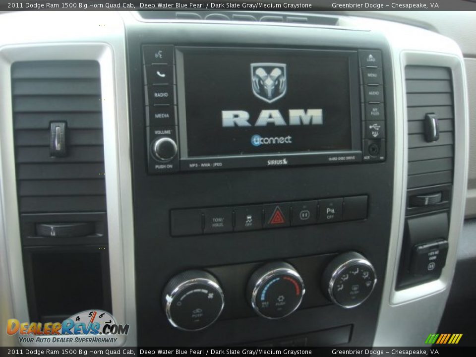 2011 Dodge Ram 1500 Big Horn Quad Cab Deep Water Blue Pearl / Dark Slate Gray/Medium Graystone Photo #19