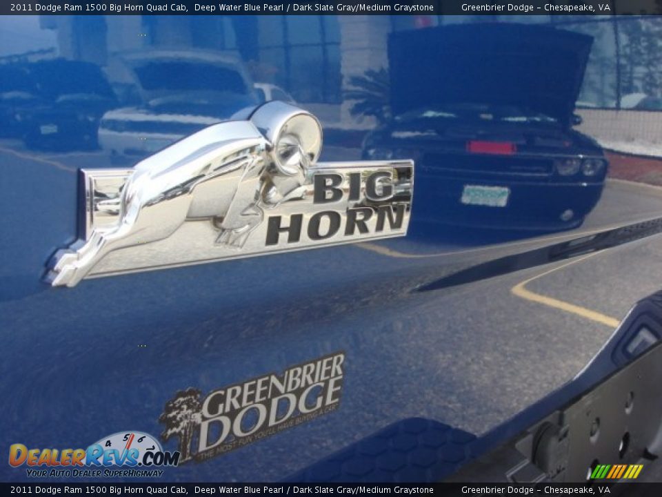 2011 Dodge Ram 1500 Big Horn Quad Cab Deep Water Blue Pearl / Dark Slate Gray/Medium Graystone Photo #29
