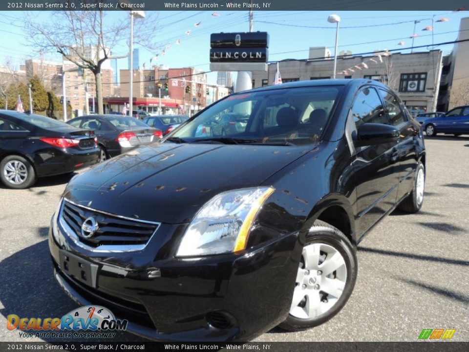 2012 Nissan Sentra 2.0 Super Black / Charcoal Photo #1