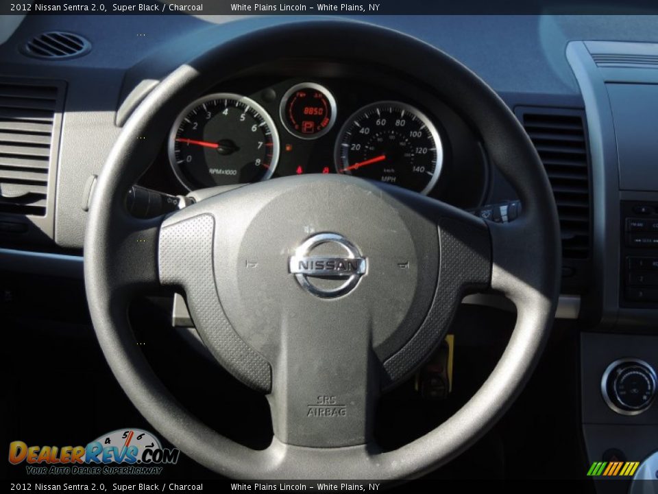 2012 Nissan Sentra 2.0 Super Black / Charcoal Photo #17