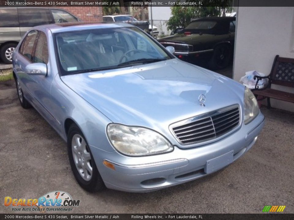 2000 Mercedes-Benz S 430 Sedan Brilliant Silver Metallic / Ash Photo #1