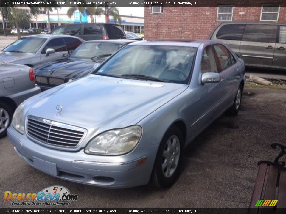 2000 Mercedes-Benz S 430 Sedan Brilliant Silver Metallic / Ash Photo #2