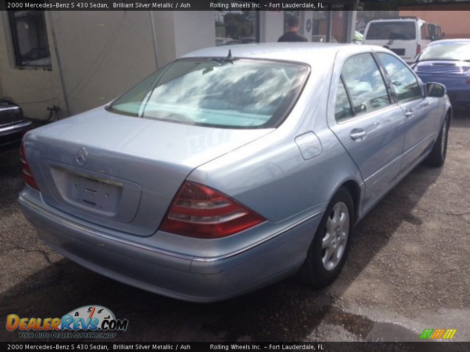 2000 Mercedes-Benz S 430 Sedan Brilliant Silver Metallic / Ash Photo #4