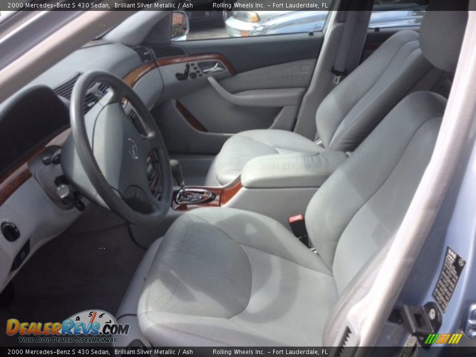 2000 Mercedes-Benz S 430 Sedan Brilliant Silver Metallic / Ash Photo #6