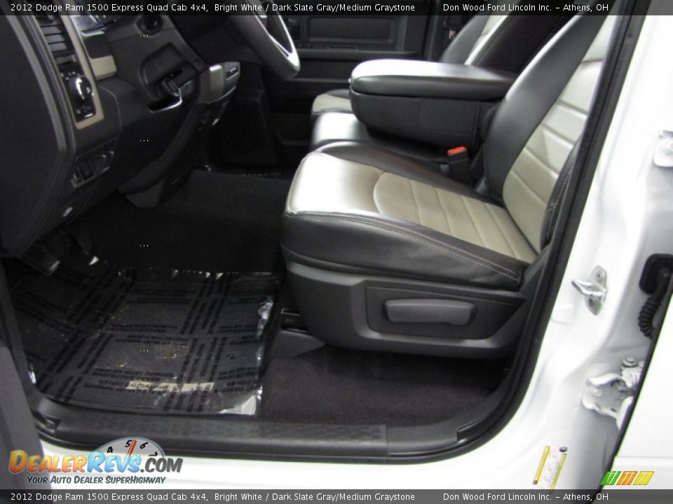 2012 Dodge Ram 1500 Express Quad Cab 4x4 Bright White / Dark Slate Gray/Medium Graystone Photo #6