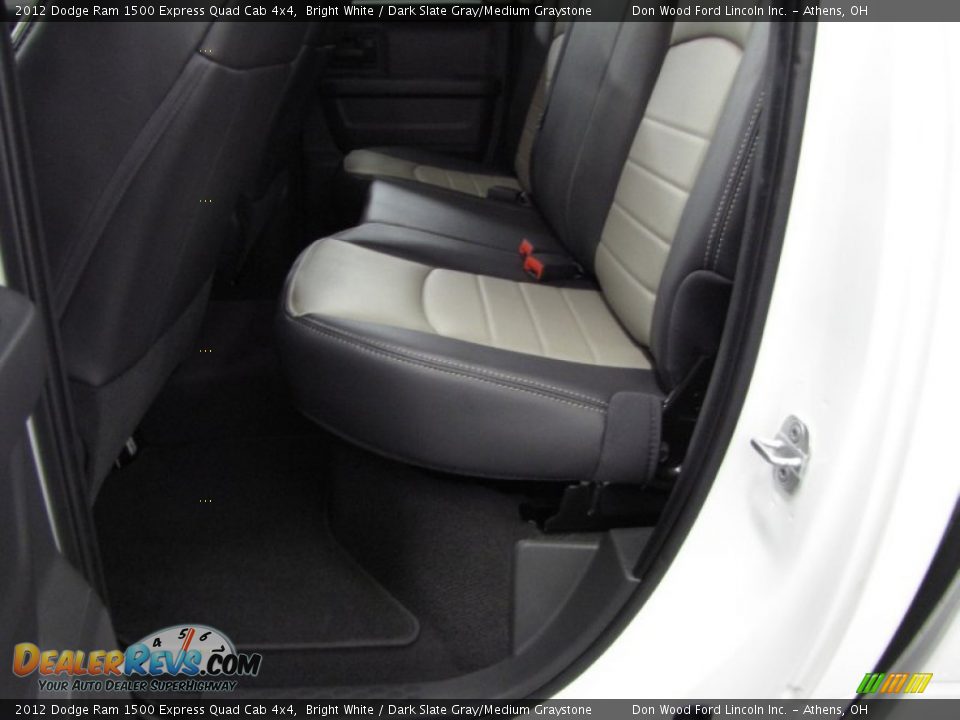 2012 Dodge Ram 1500 Express Quad Cab 4x4 Bright White / Dark Slate Gray/Medium Graystone Photo #7