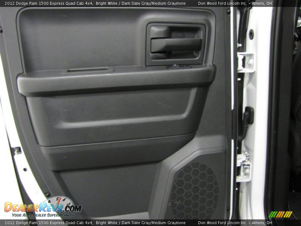 2012 Dodge Ram 1500 Express Quad Cab 4x4 Bright White / Dark Slate Gray/Medium Graystone Photo #12