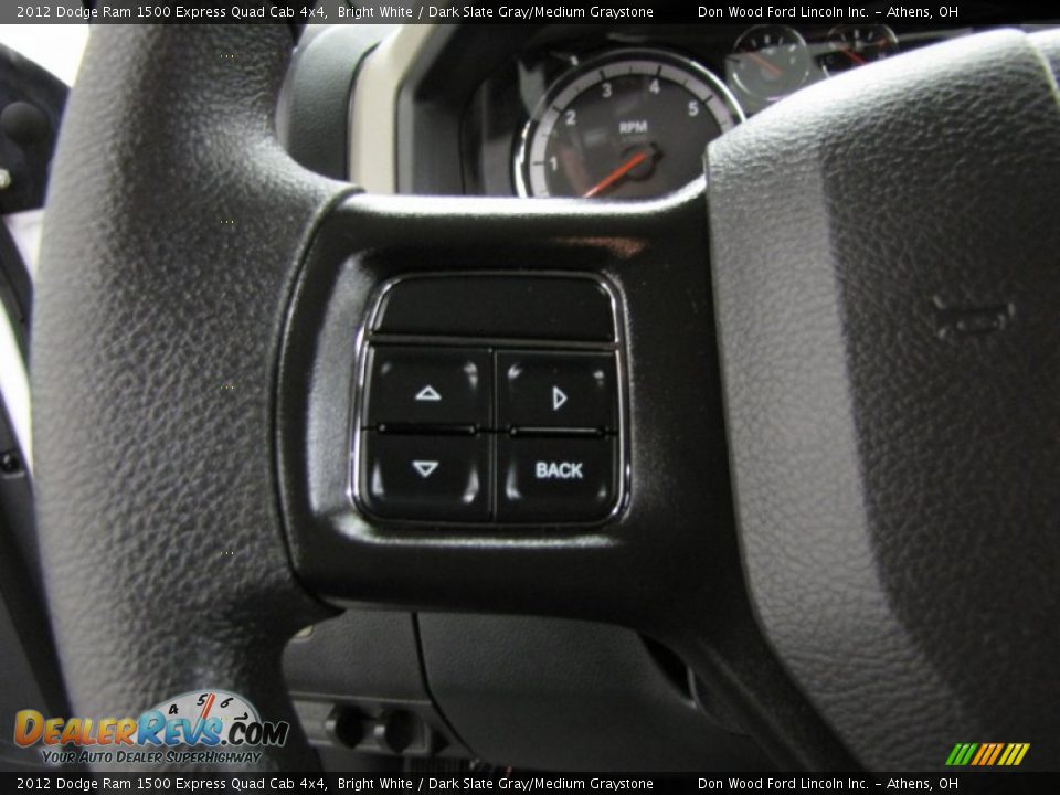 2012 Dodge Ram 1500 Express Quad Cab 4x4 Bright White / Dark Slate Gray/Medium Graystone Photo #16