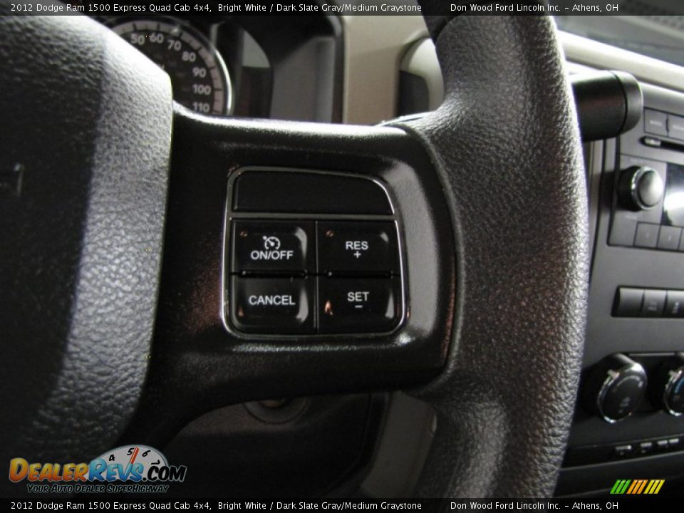 2012 Dodge Ram 1500 Express Quad Cab 4x4 Bright White / Dark Slate Gray/Medium Graystone Photo #17