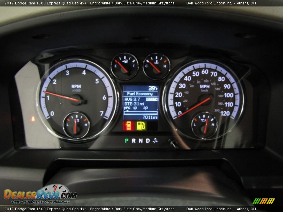 2012 Dodge Ram 1500 Express Quad Cab 4x4 Bright White / Dark Slate Gray/Medium Graystone Photo #19