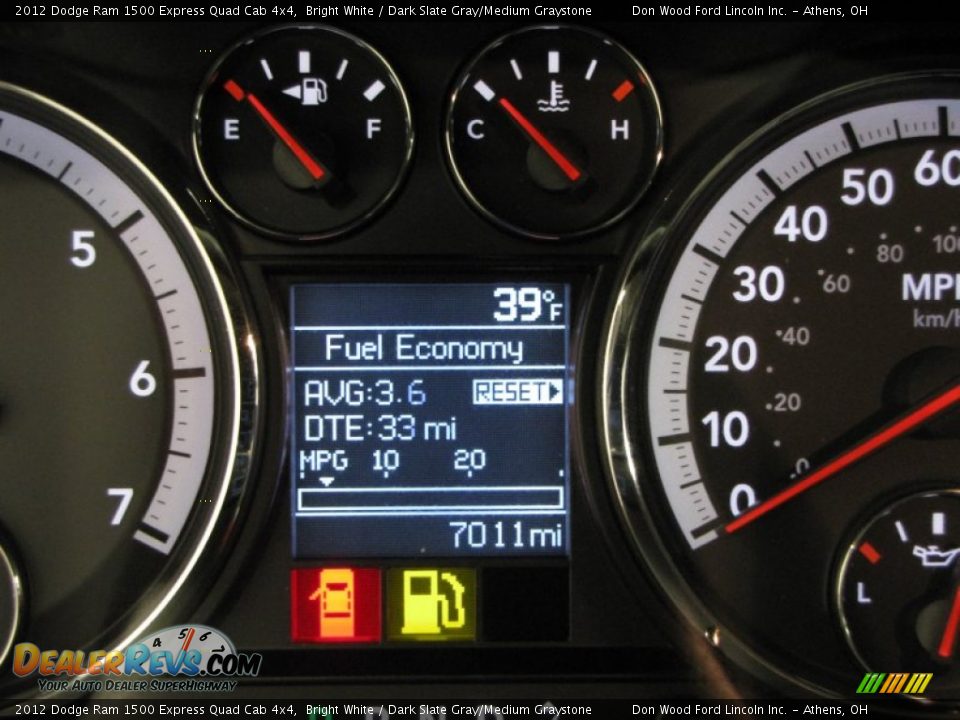 2012 Dodge Ram 1500 Express Quad Cab 4x4 Bright White / Dark Slate Gray/Medium Graystone Photo #20
