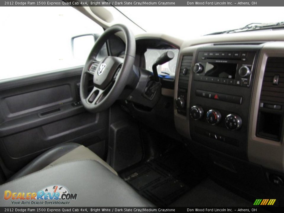 2012 Dodge Ram 1500 Express Quad Cab 4x4 Bright White / Dark Slate Gray/Medium Graystone Photo #21