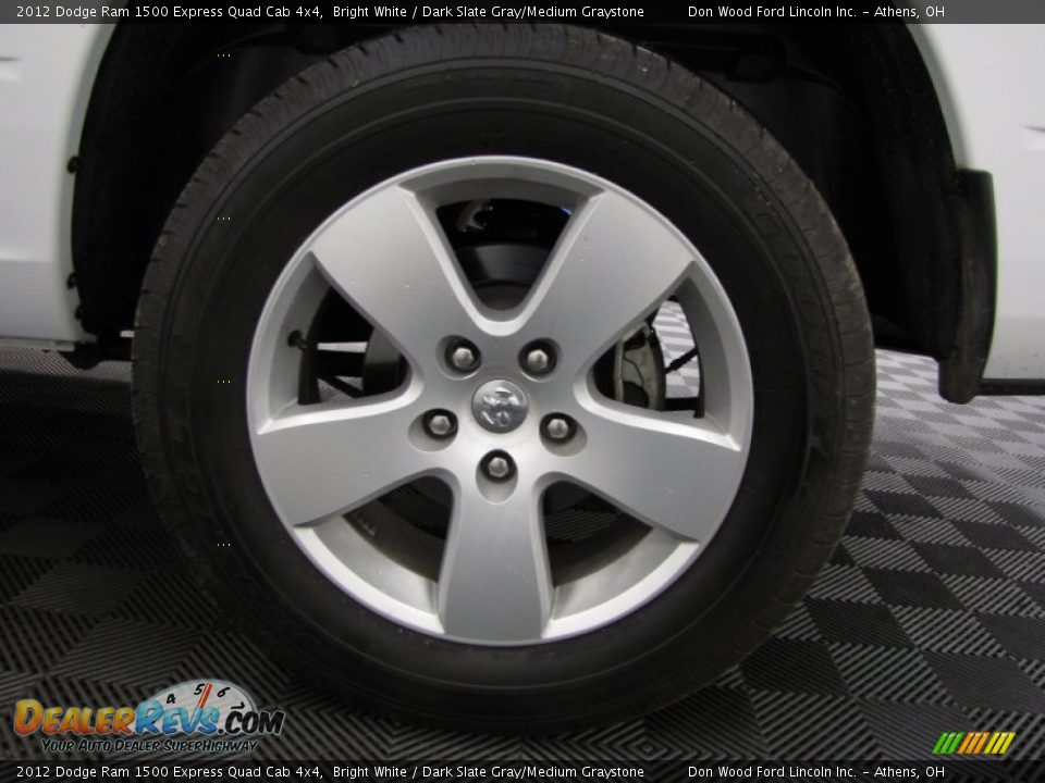2012 Dodge Ram 1500 Express Quad Cab 4x4 Bright White / Dark Slate Gray/Medium Graystone Photo #23