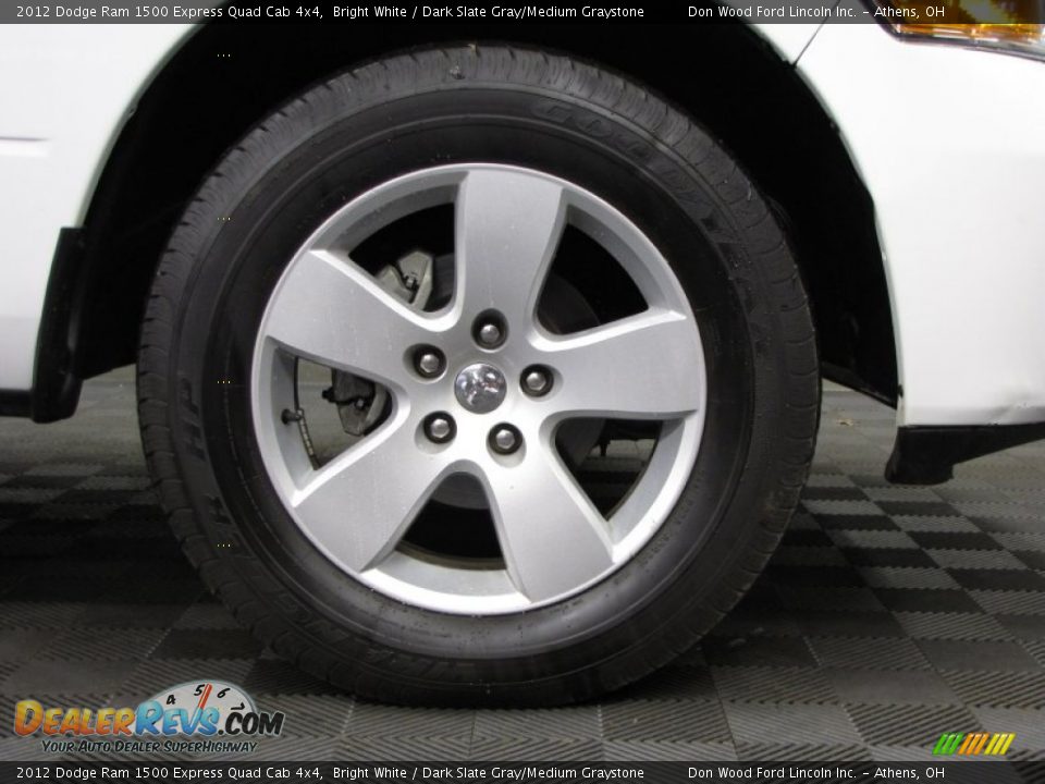 2012 Dodge Ram 1500 Express Quad Cab 4x4 Bright White / Dark Slate Gray/Medium Graystone Photo #25