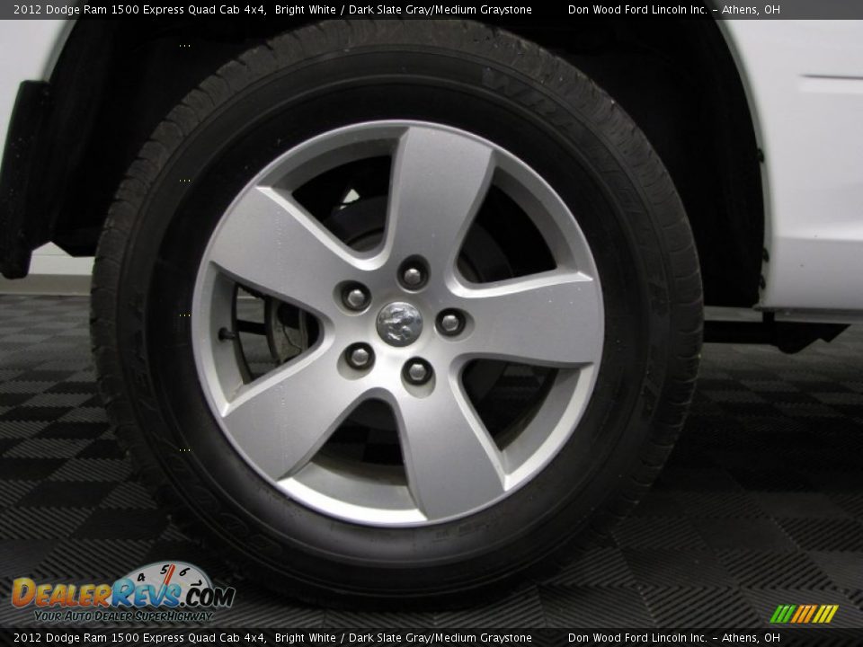 2012 Dodge Ram 1500 Express Quad Cab 4x4 Bright White / Dark Slate Gray/Medium Graystone Photo #26