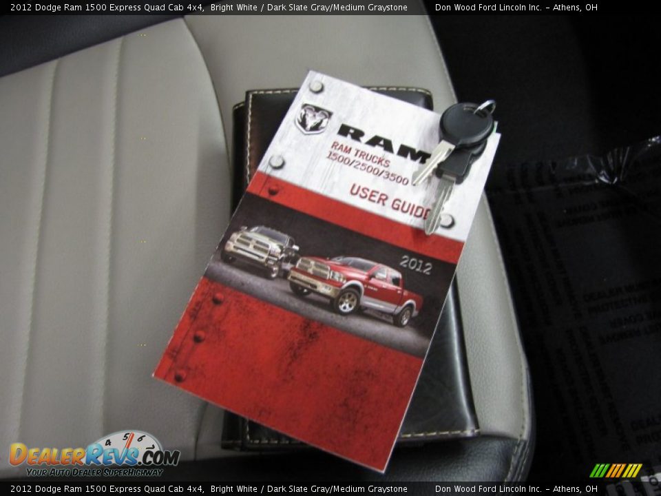 2012 Dodge Ram 1500 Express Quad Cab 4x4 Bright White / Dark Slate Gray/Medium Graystone Photo #28