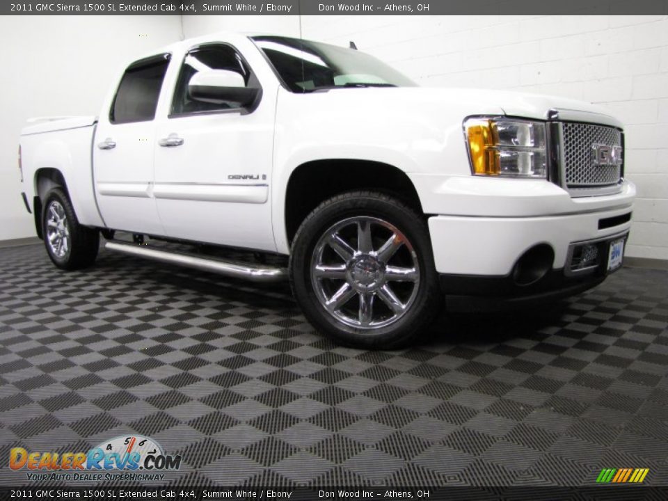 2011 GMC Sierra 1500 SL Extended Cab 4x4 Summit White / Ebony Photo #1