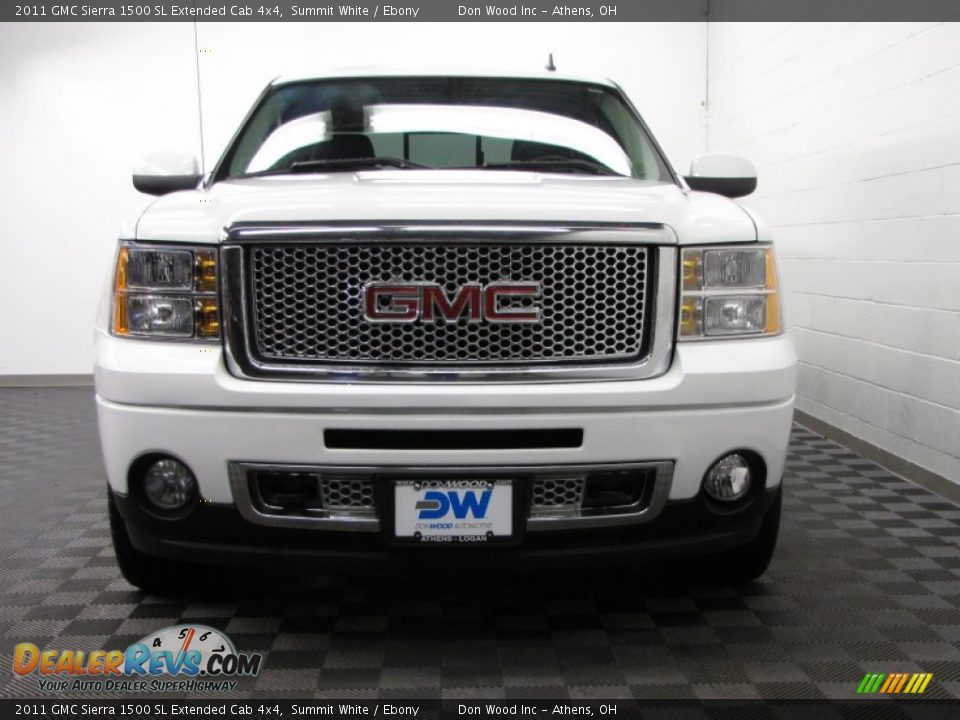 2011 GMC Sierra 1500 SL Extended Cab 4x4 Summit White / Ebony Photo #2