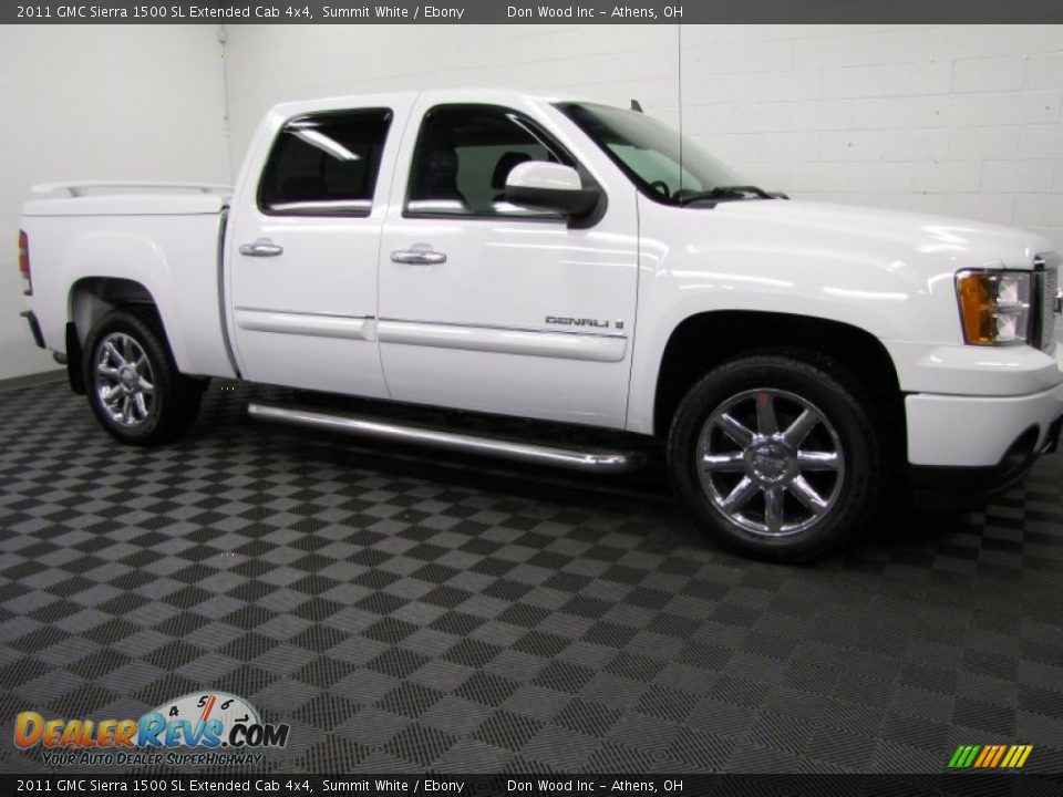 2011 GMC Sierra 1500 SL Extended Cab 4x4 Summit White / Ebony Photo #3