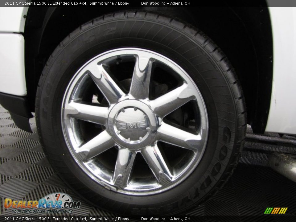 2011 GMC Sierra 1500 SL Extended Cab 4x4 Summit White / Ebony Photo #27