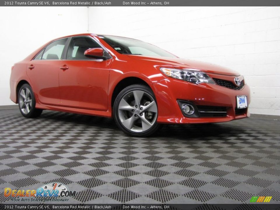 2012 Toyota Camry SE V6 Barcelona Red Metallic / Black/Ash Photo #1
