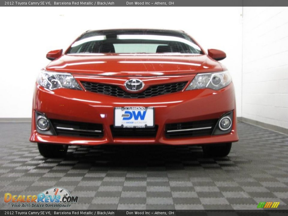 2012 Toyota Camry SE V6 Barcelona Red Metallic / Black/Ash Photo #2