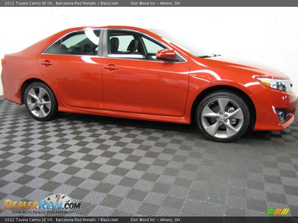 2012 Toyota Camry SE V6 Barcelona Red Metallic / Black/Ash Photo #3