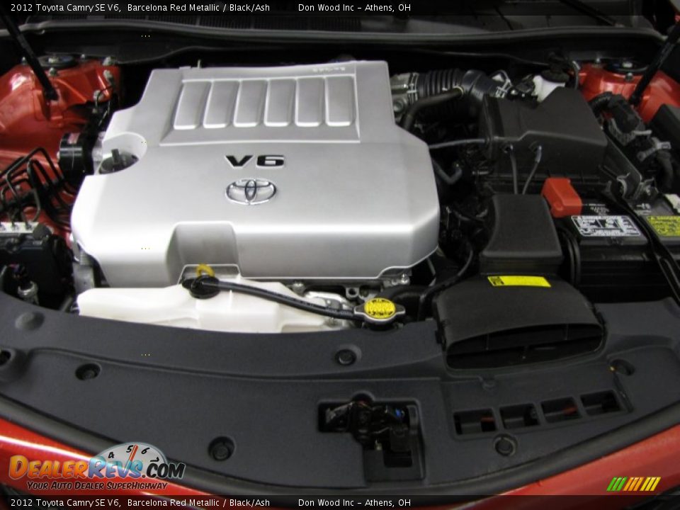 2012 Toyota Camry SE V6 Barcelona Red Metallic / Black/Ash Photo #5