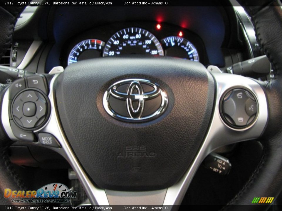 2012 Toyota Camry SE V6 Barcelona Red Metallic / Black/Ash Photo #15