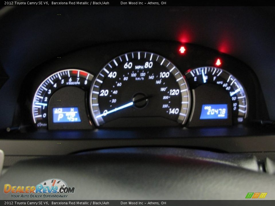 2012 Toyota Camry SE V6 Barcelona Red Metallic / Black/Ash Photo #20