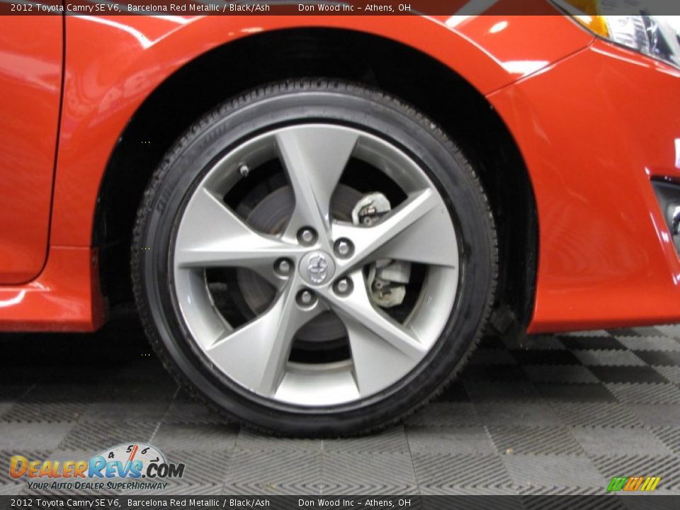 2012 Toyota Camry SE V6 Barcelona Red Metallic / Black/Ash Photo #26