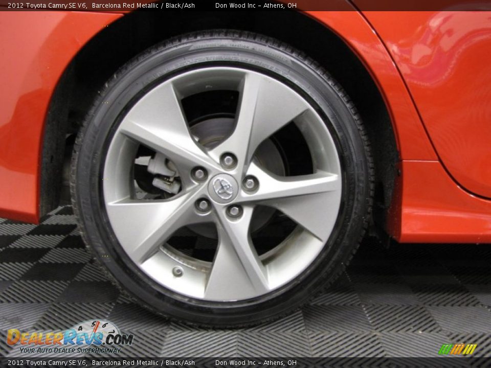 2012 Toyota Camry SE V6 Barcelona Red Metallic / Black/Ash Photo #28